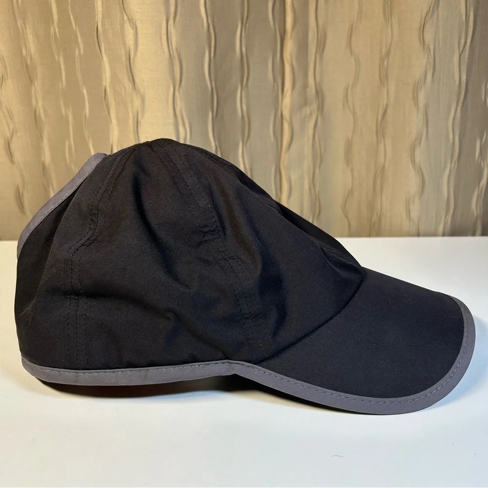 Ponyflo Black Gray Women's Ponytail Cap Hat Velcro Adjustable - Picture 4 of 16